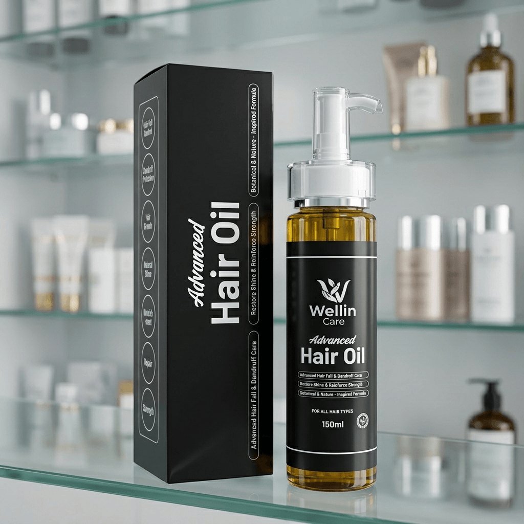 Wellin Care Advanced Hair Oil for hair fall and dandruff
