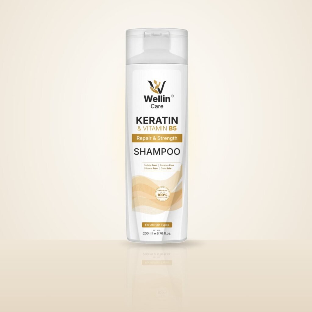 Wellin Care Keratin and Vitamin B5 Shampoo 200ml